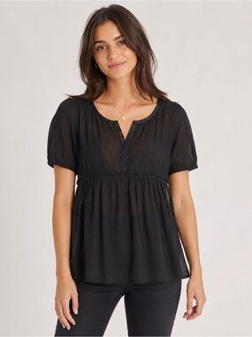 a.b. pick my precious love collection Black Top with Lace Trim
